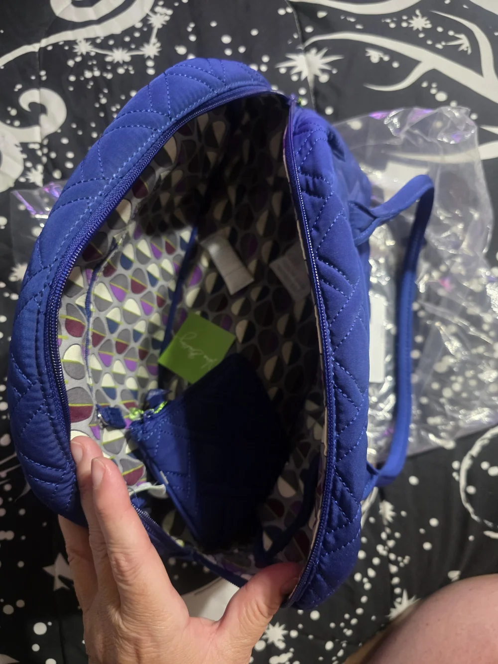 Quilted Blue Tote Handbag - Vera Bradley